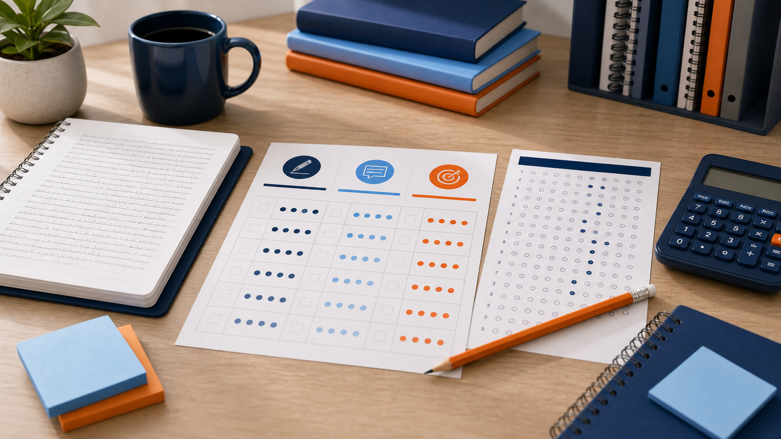 Illustration representing the AP Lang Score Calculator.