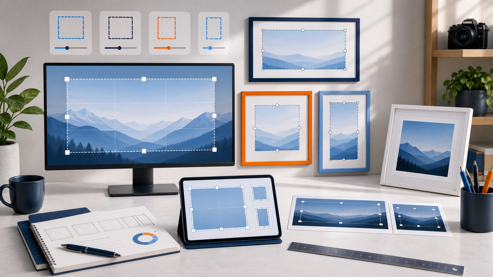 Illustration representing the Aspect Ratio Calculator.