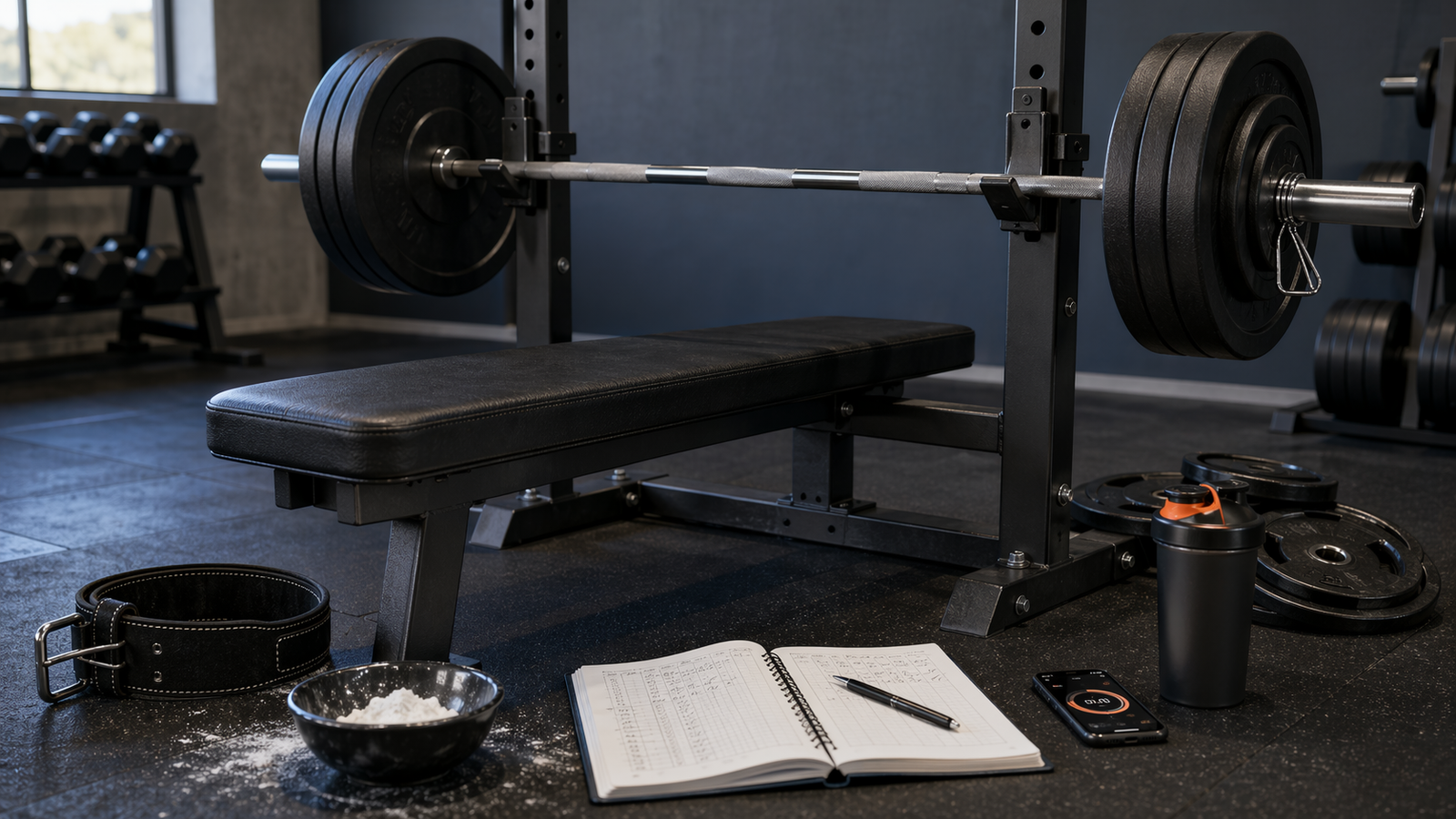 Illustration representing the Bench Press Calculator.