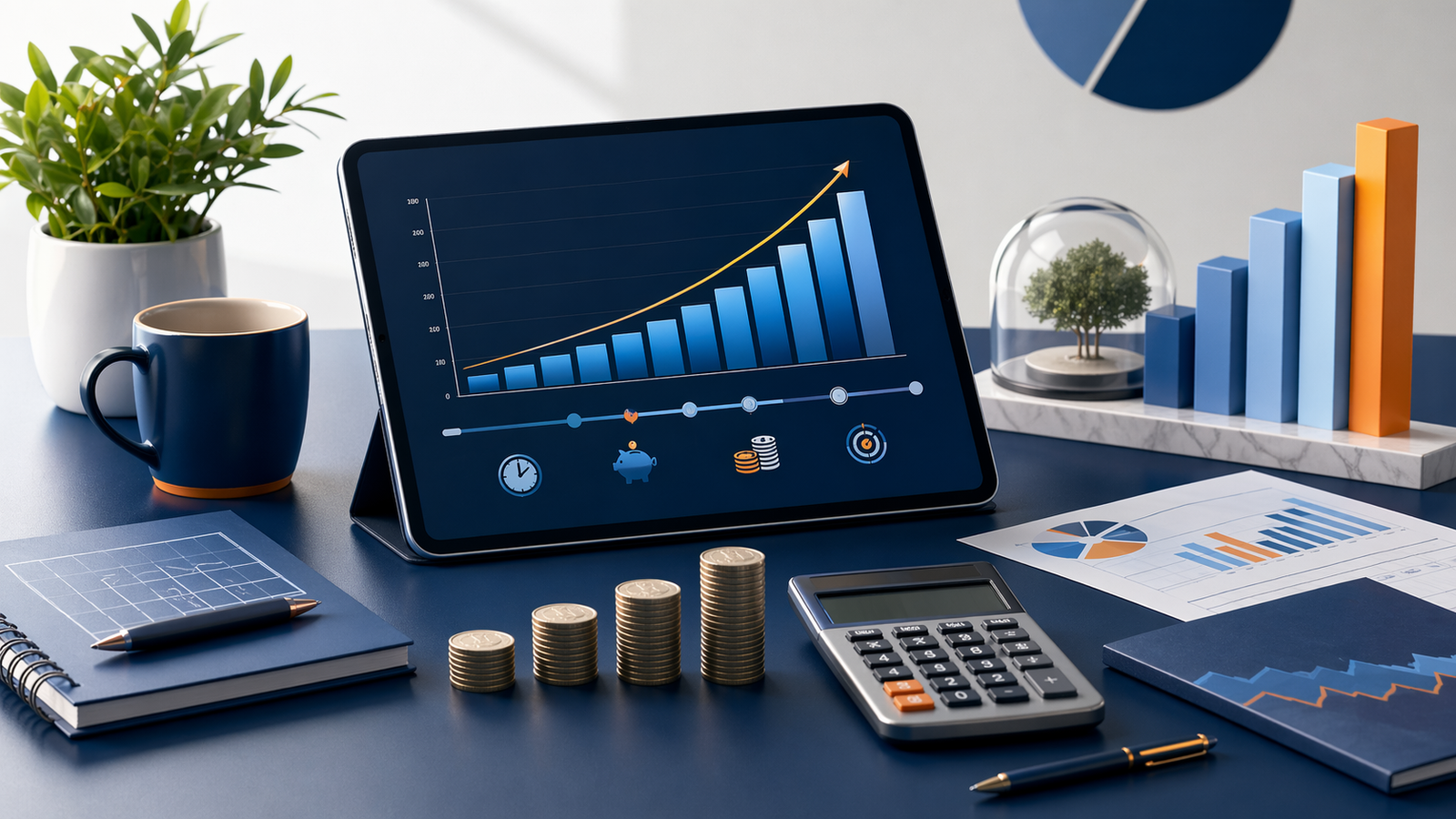 Illustration representing the Dave Ramsey Investment Calculator.