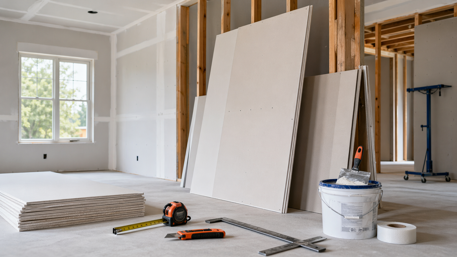 Illustration representing the Drywall Calculator.