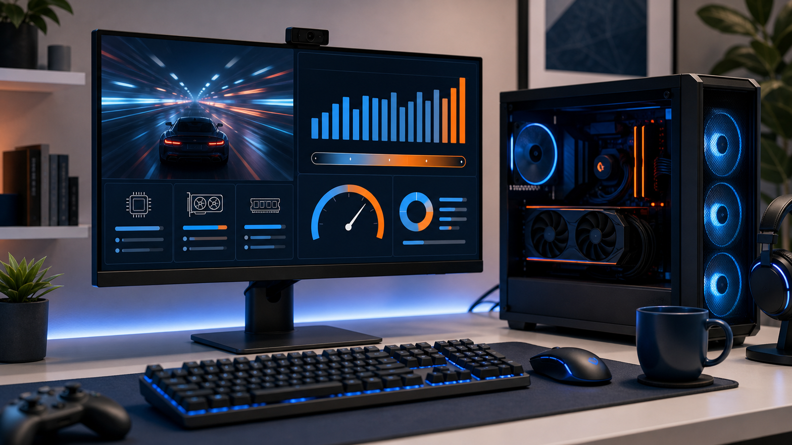 Illustration representing the FPS Calculator.