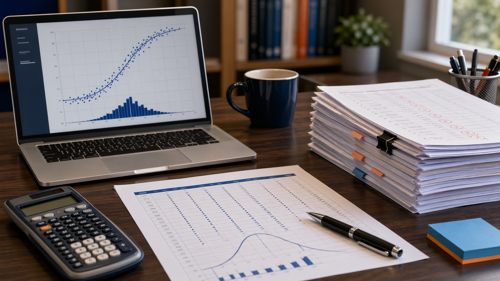 Illustration representing the Grade Curve Calculator.