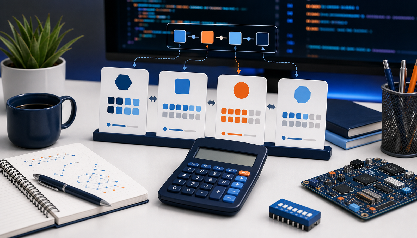 Illustration representing the Hexadecimal Calculator.