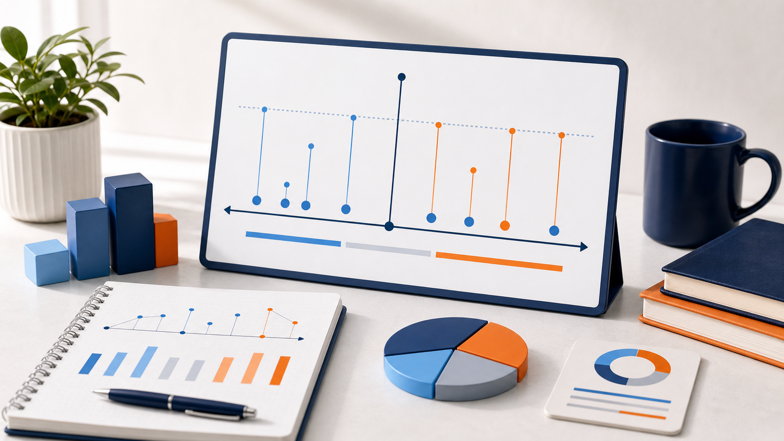 Illustration representing the Mean Absolute Deviation Calculator.