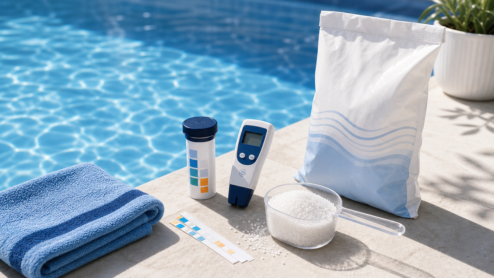 Illustration representing the Pool Salt Calculator.