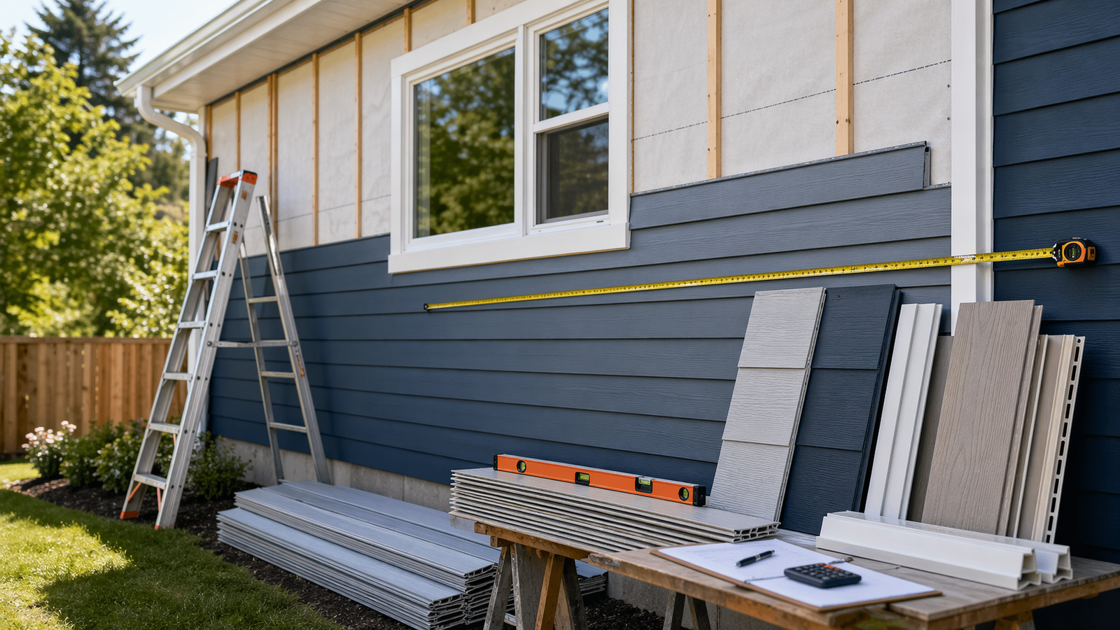 Illustration representing the Siding Calculator.