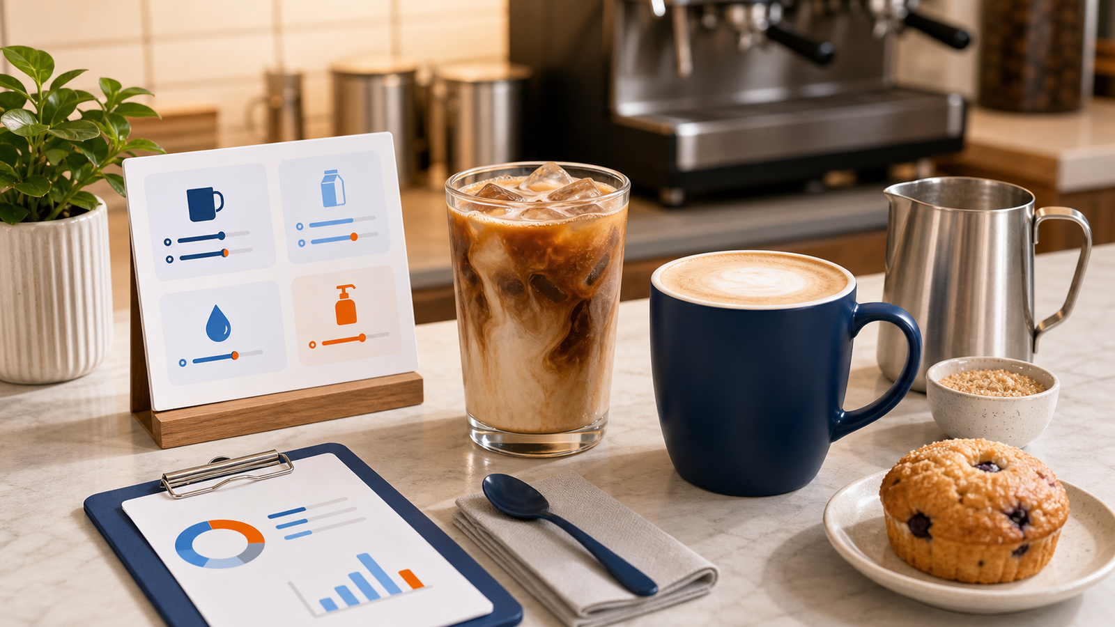 Illustration representing the Starbucks Calorie Calculator.